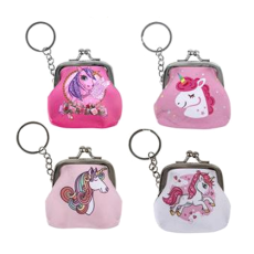 Unicorn Coin Purse, size 6 x 5cm - assorted